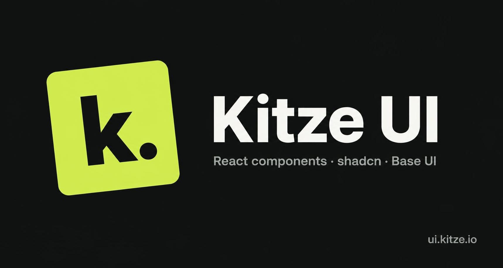 Kitze UI — Reusable React components built on shadcn and Base UI. Small prop APIs for dialogs,…